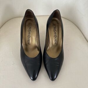 YSL Yves Saint Laurent Women's Black Patent Leather High Heel Pumps Size 5